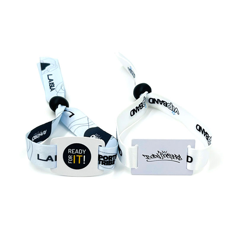Nfc wood Fabric Wristband
